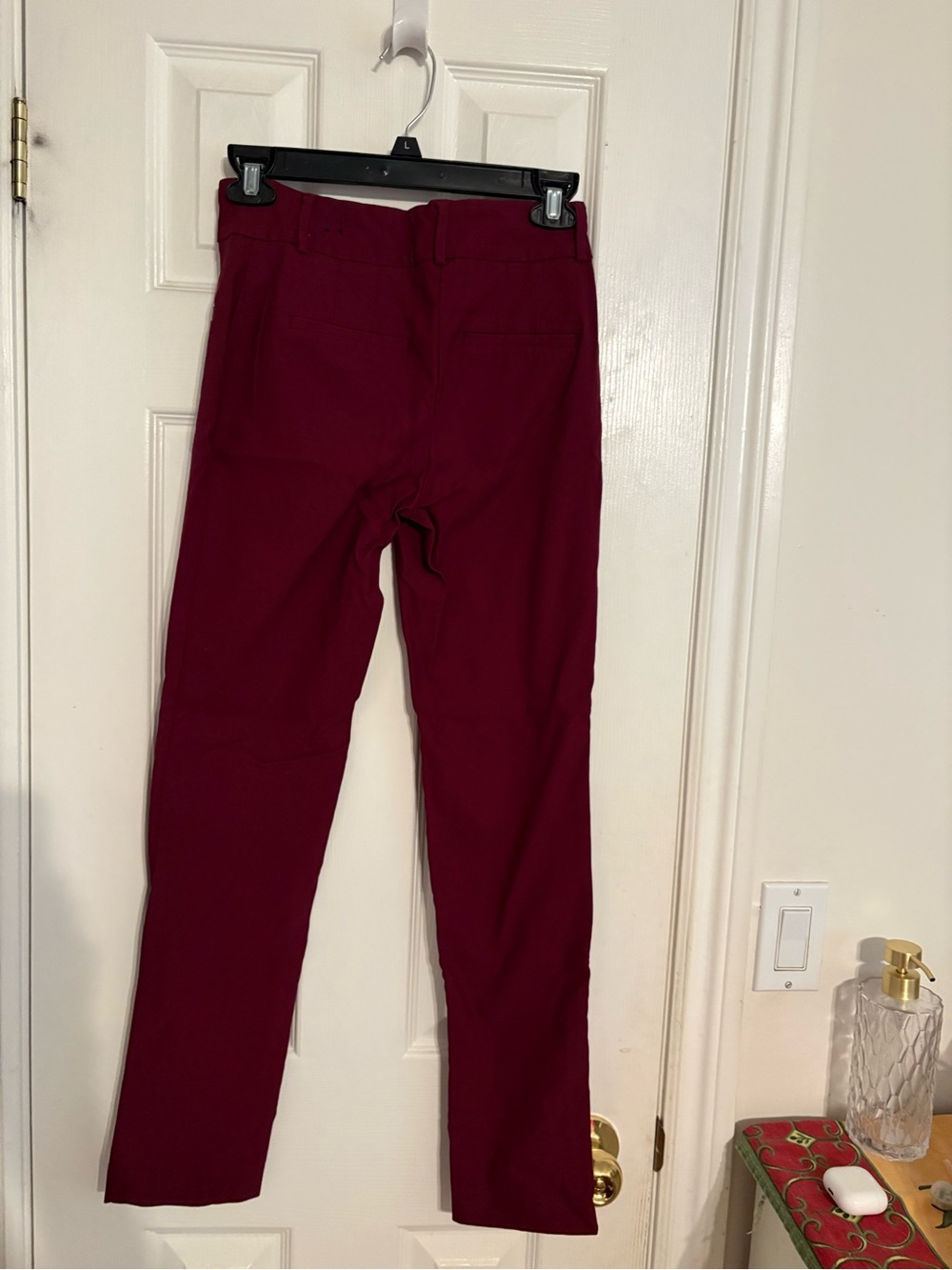 Slim Fit Women’s Reitman Burgundy Chinos, pull on petite